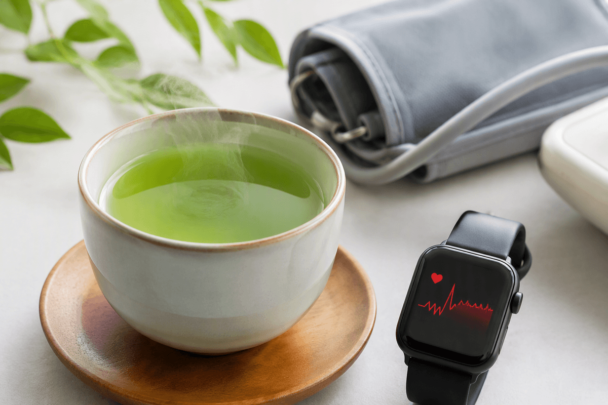 Green tea’s stimulant edge and vascular effects